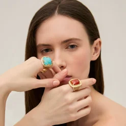 Bague Arty Chevalière - Turquoise