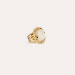 Bague Arty - Nacre Blanche