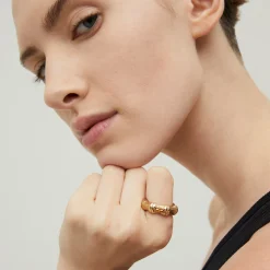 Bague Bambou jonc strass