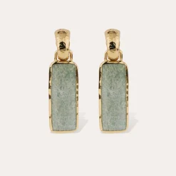 Boucles d'oreilles Aura grand modèle - Amazonite