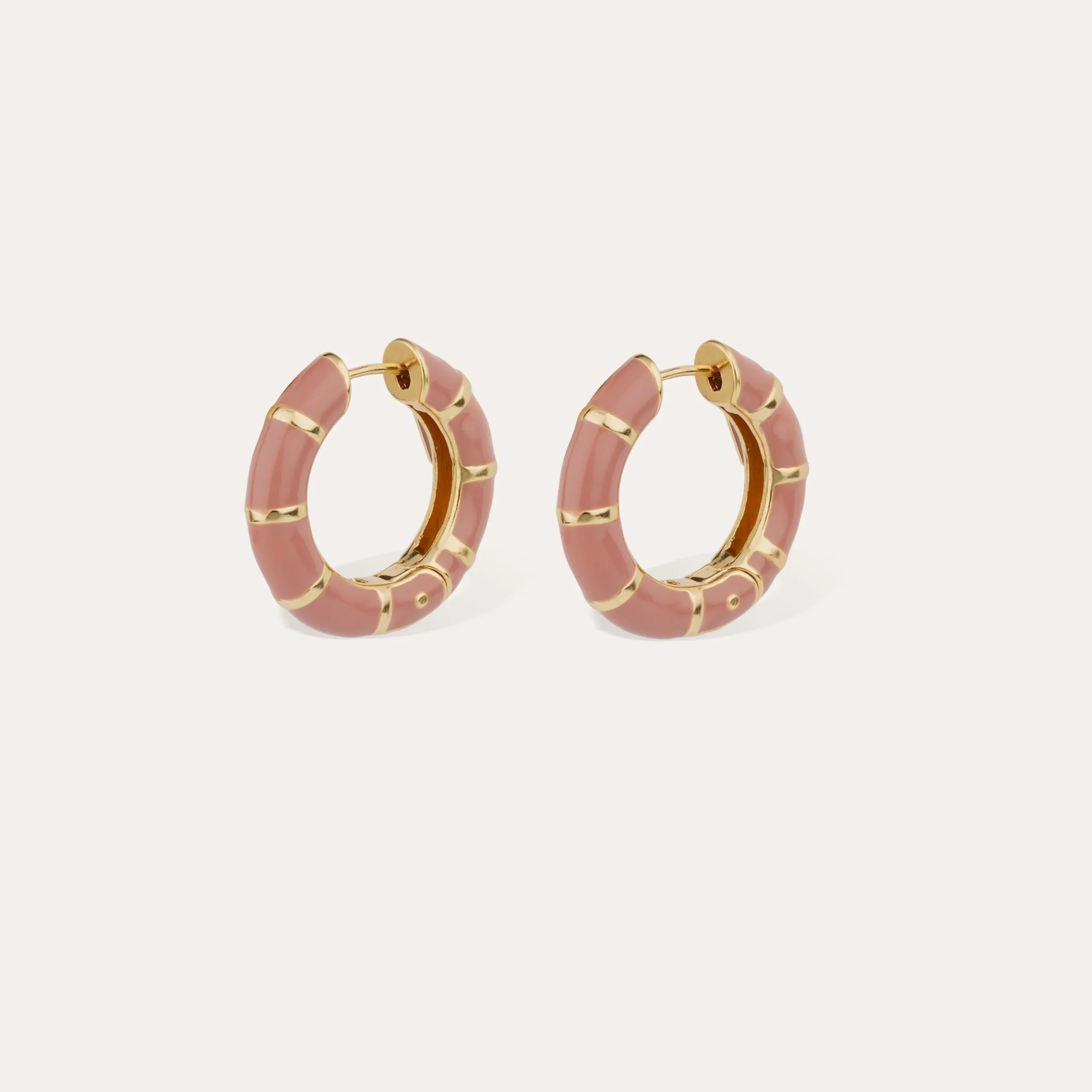 Boucles d'oreilles Bambou mini émail