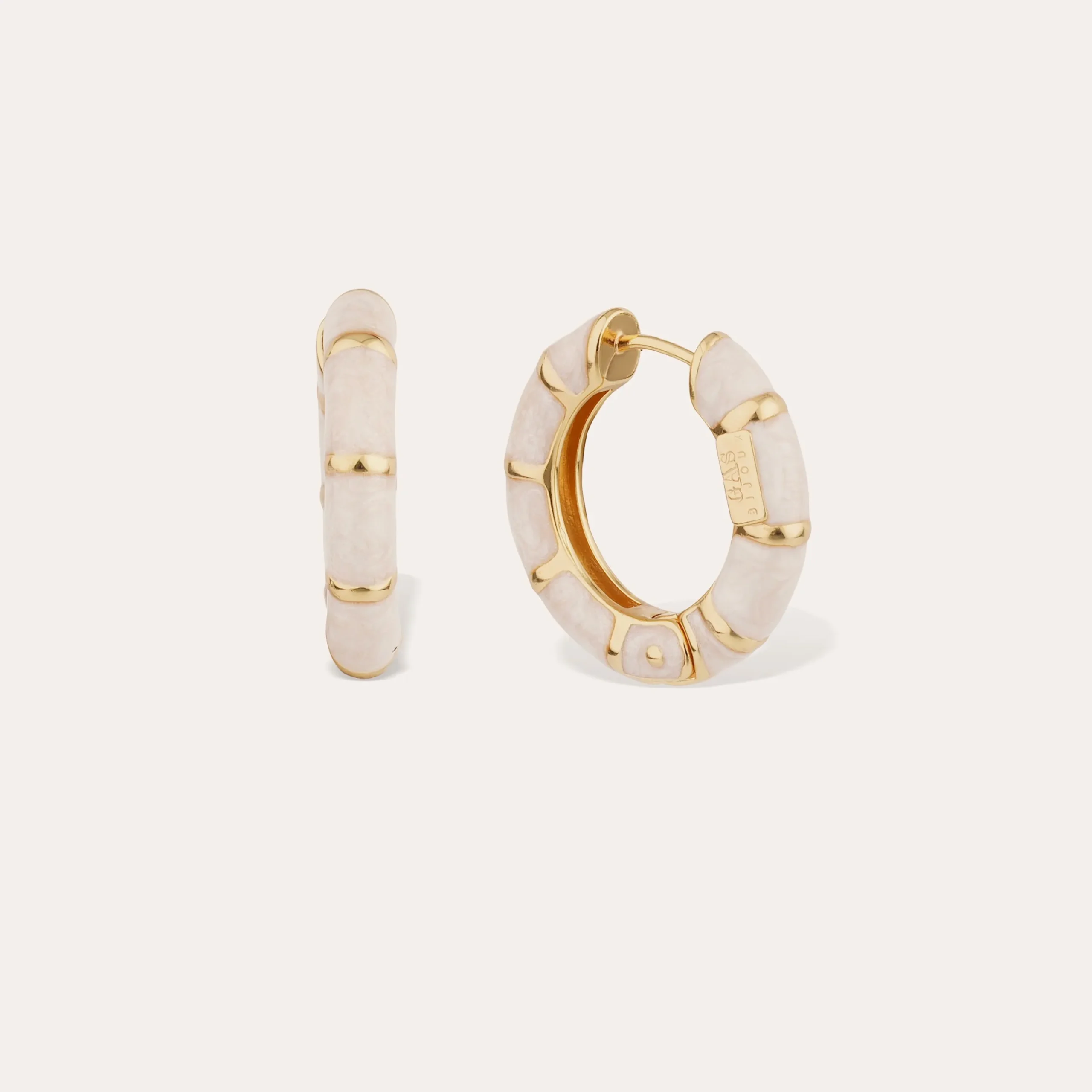 Boucles d'oreilles Bambou mini émail
