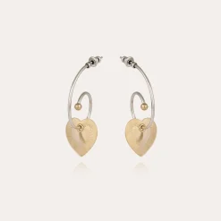 Boucles d'oreilles Céline Love mini bicolore