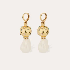 Boucles d'oreilles Comète Biwa strass