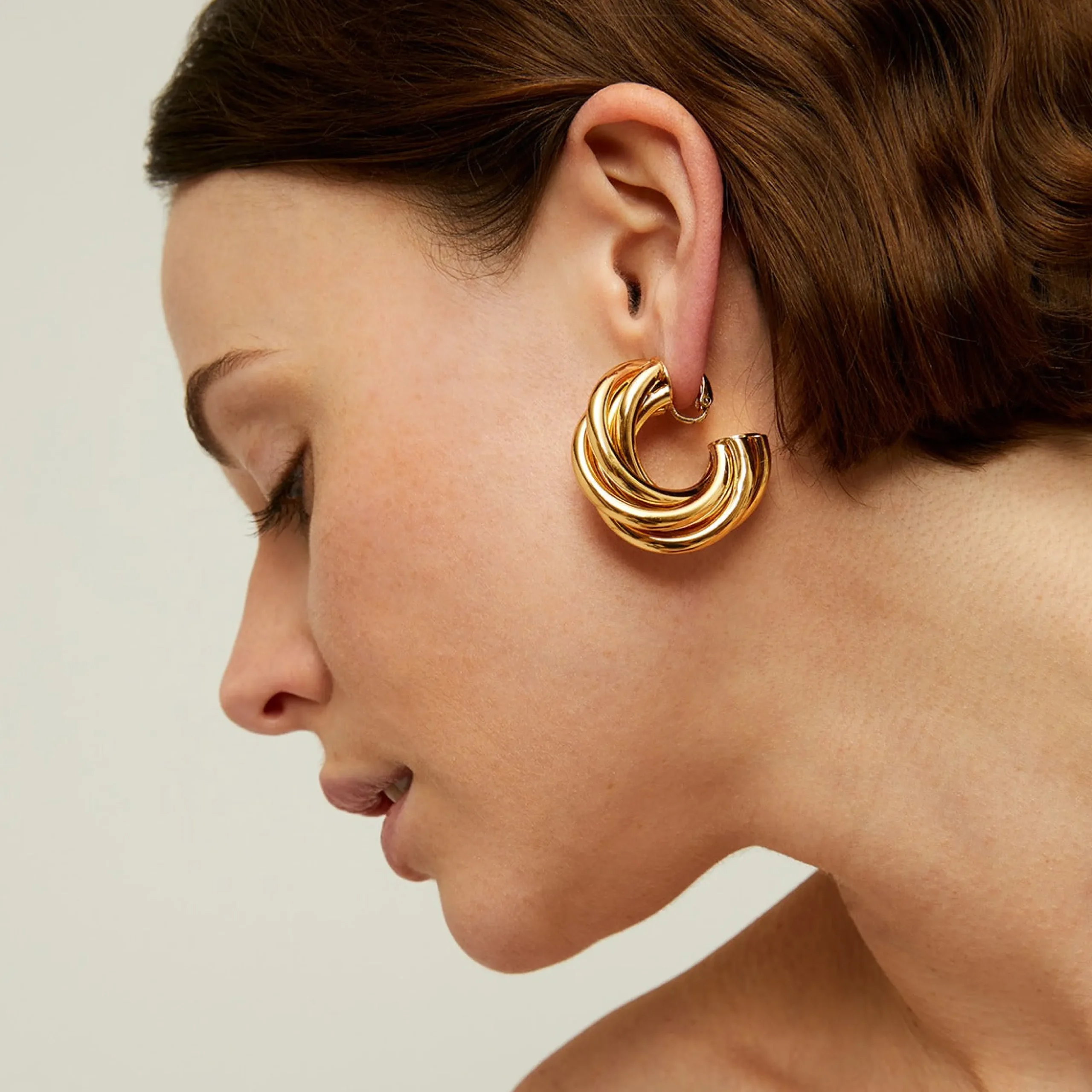 Boucles d'oreilles créoles Atik moyen modèle