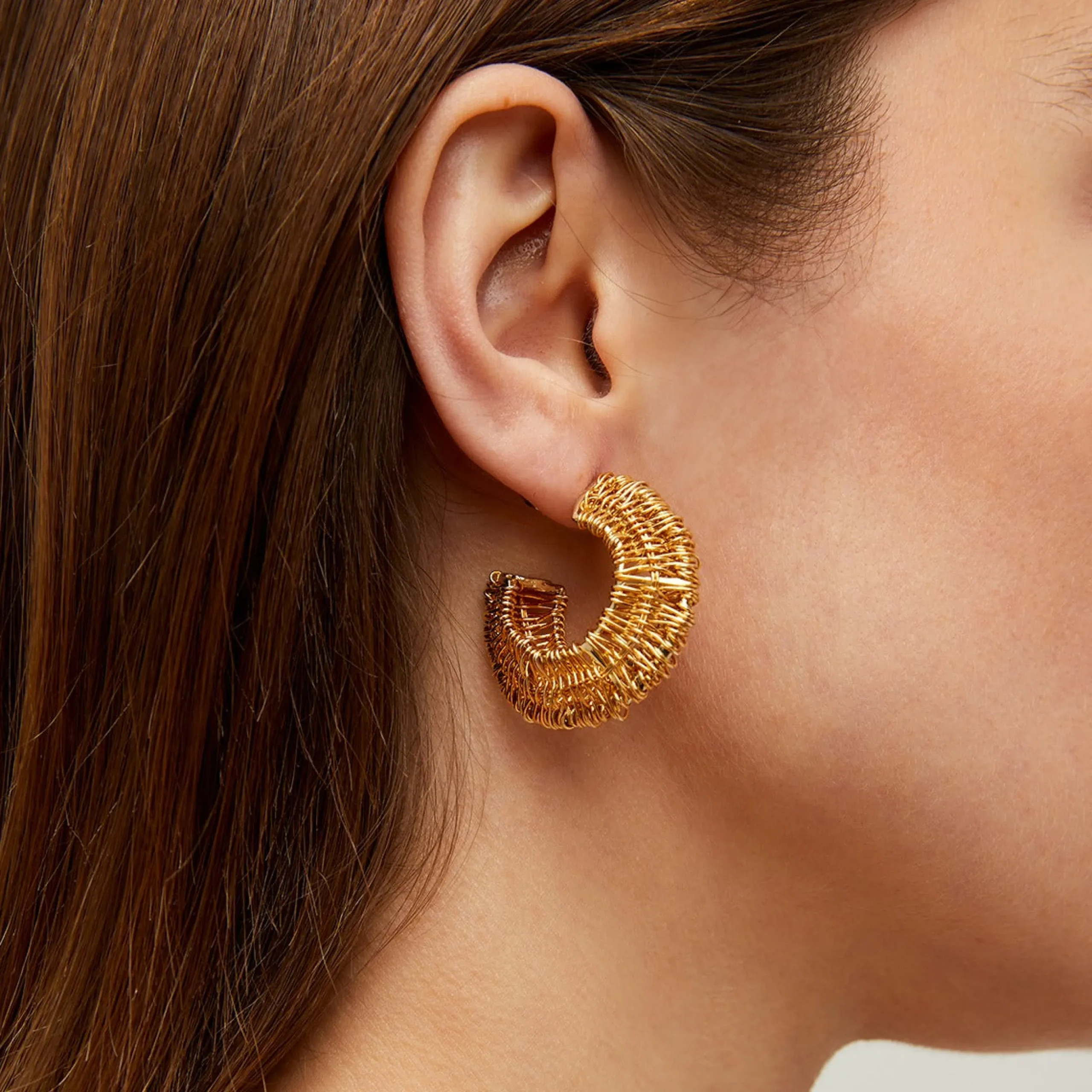 Boucles d'oreilles créoles Crocus Filea petit modèle