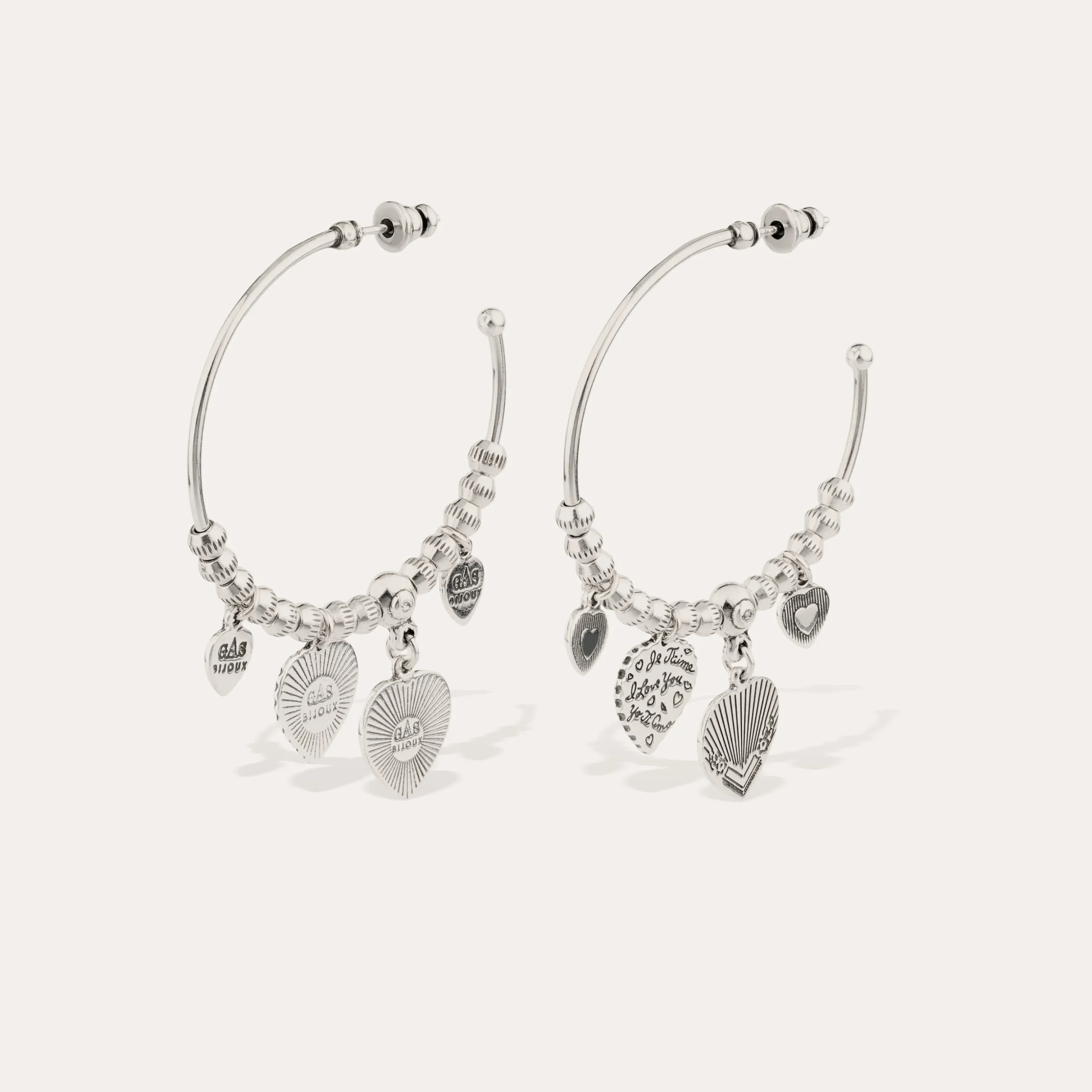 Boucles d'oreilles créoles "I Love you" mini