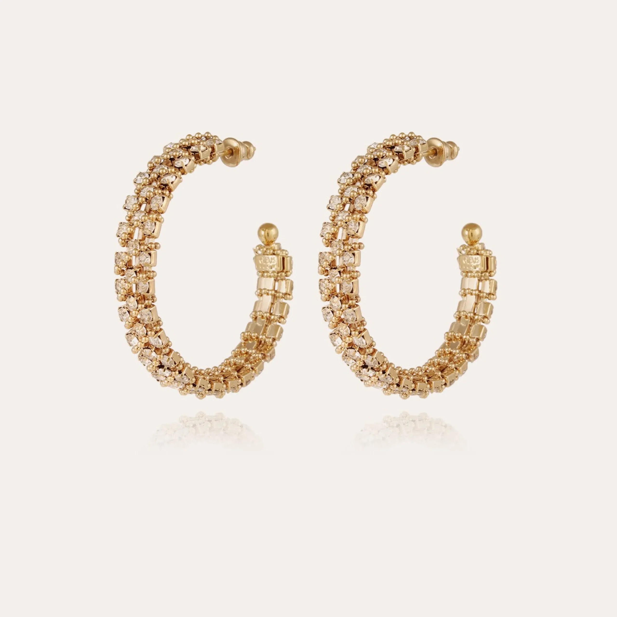 Boucles d'oreilles créoles Izilda strass