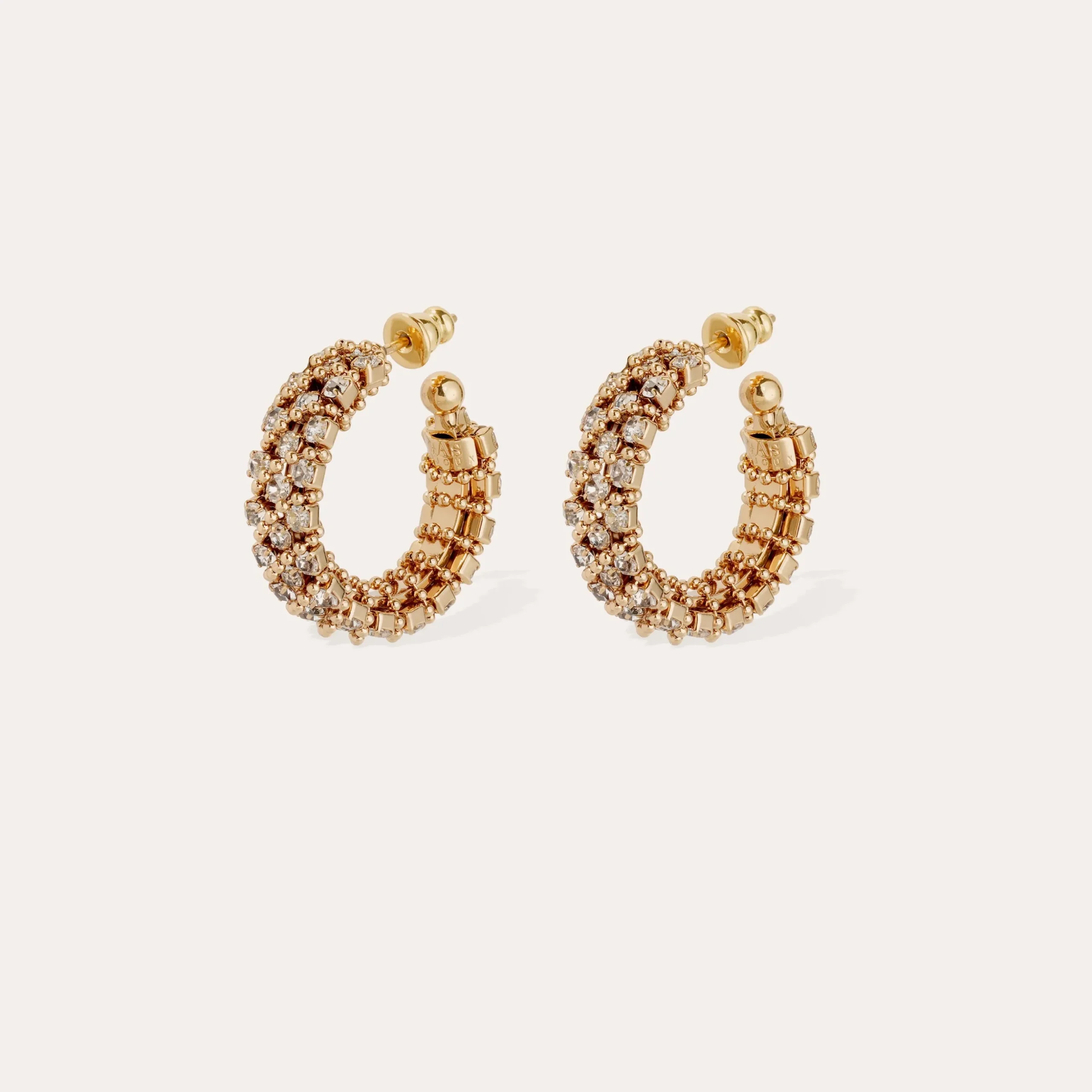 Boucles d'oreilles créoles Izilda strass mini