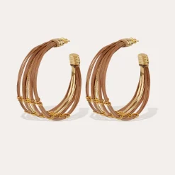 Boucles d'oreilles créoles Malaka - Osier
