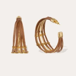 Boucles d'oreilles créoles Malaka - Osier