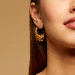 Boucles d'oreilles créoles Maranzana petit modèle