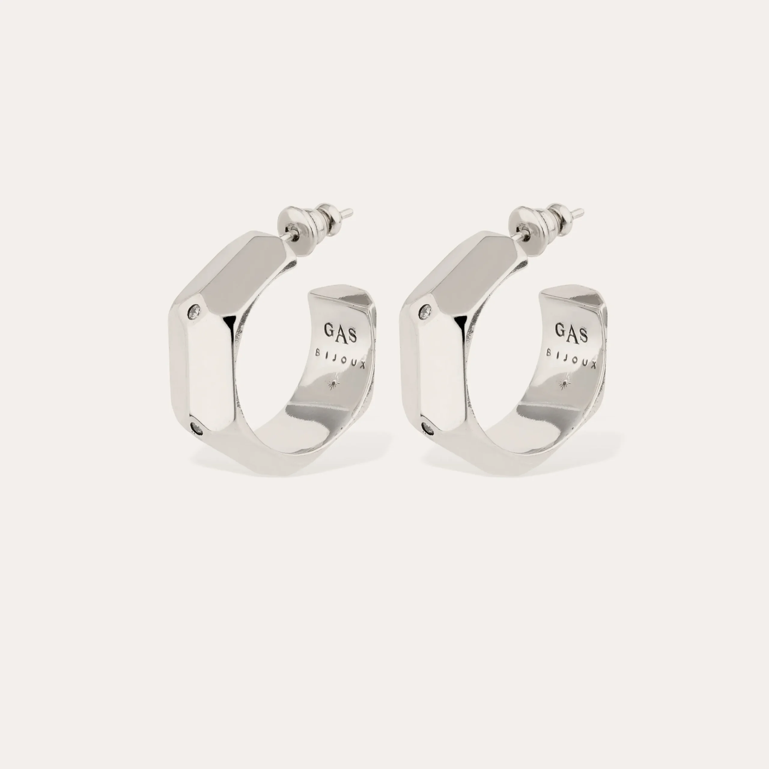 Boucles d'oreilles créoles Mila strass