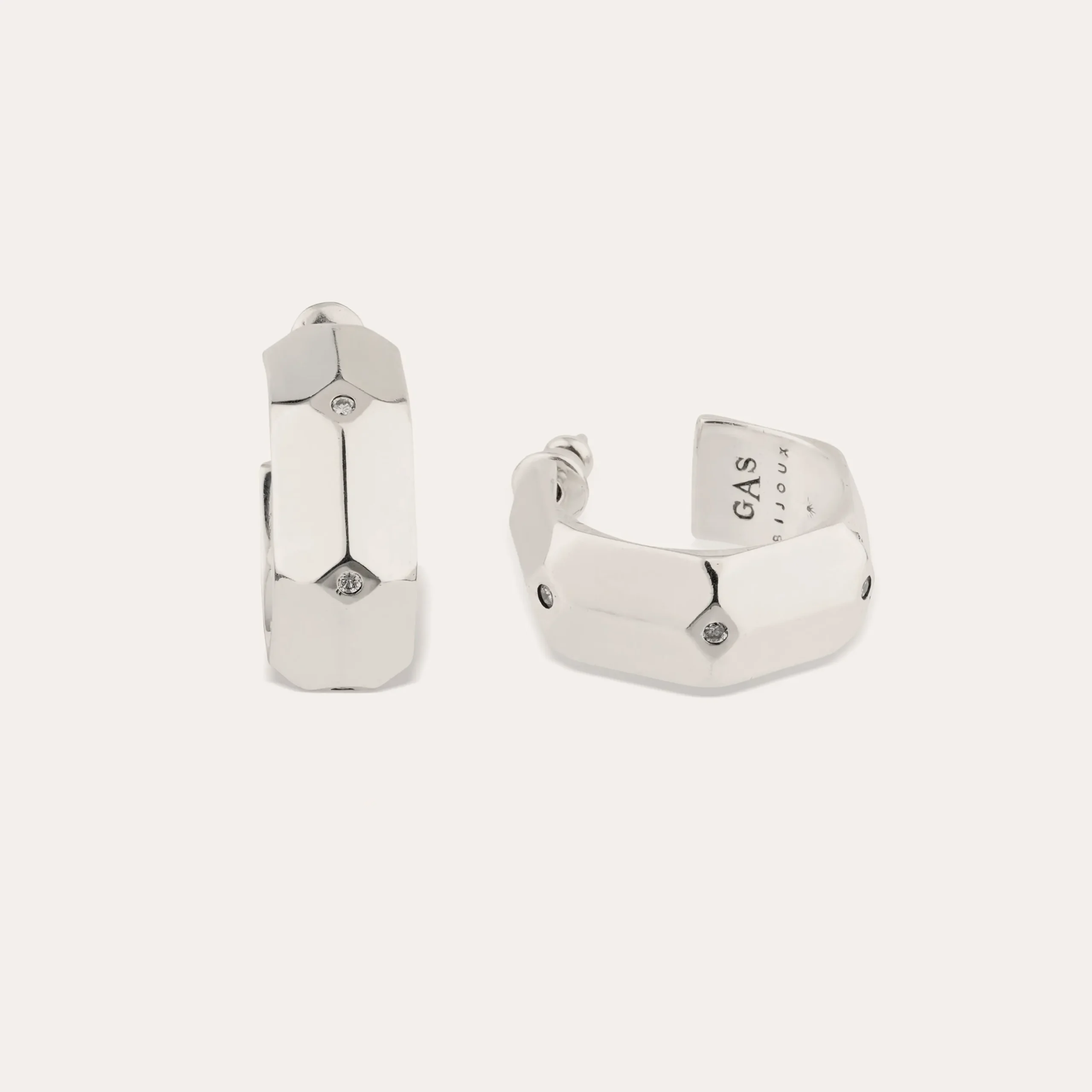 Boucles d'oreilles créoles Mila strass