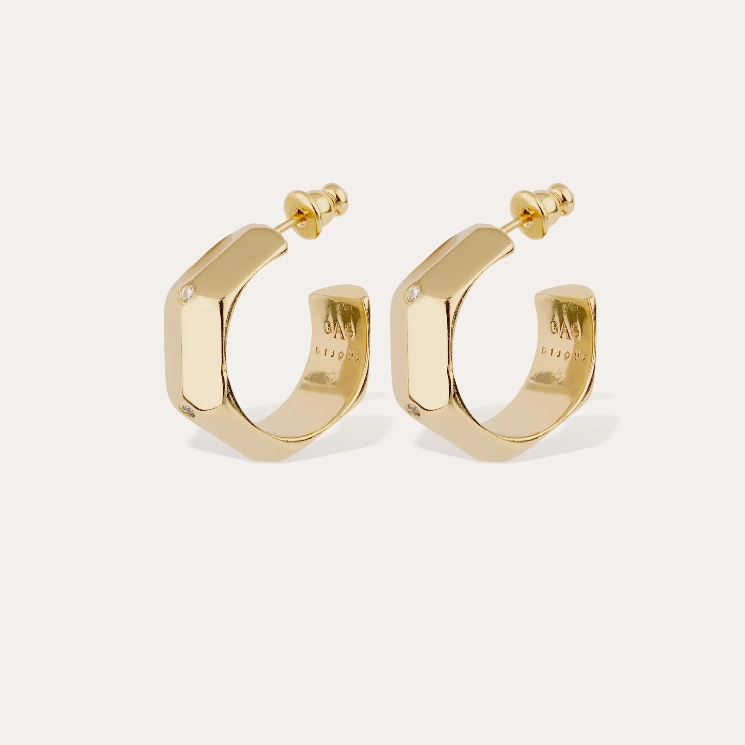 Boucles d'oreilles créoles Mila strass