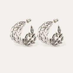 Boucles d'oreilles créoles Olea petit modèle