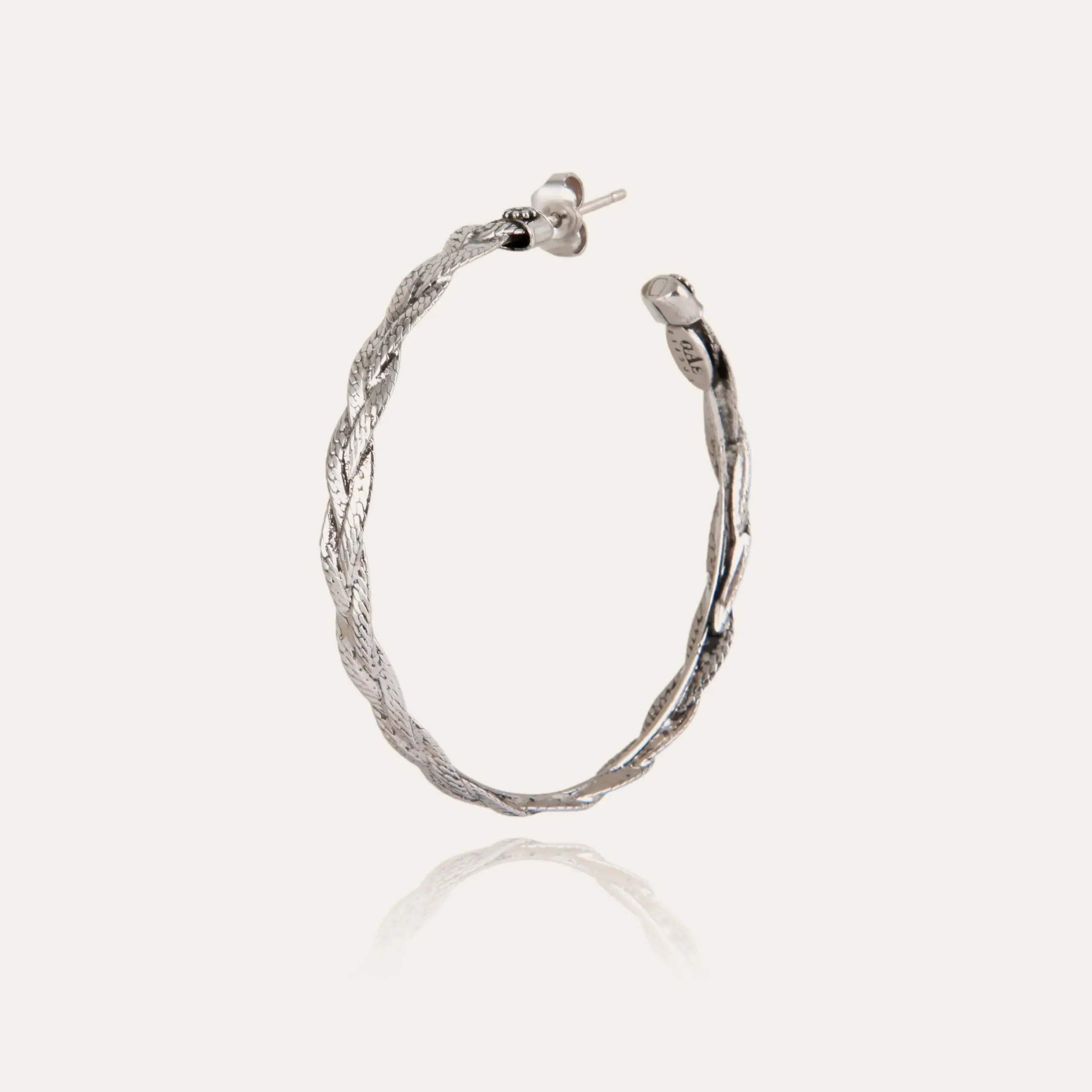 Boucles d'oreilles créoles Tresse moyen modèle