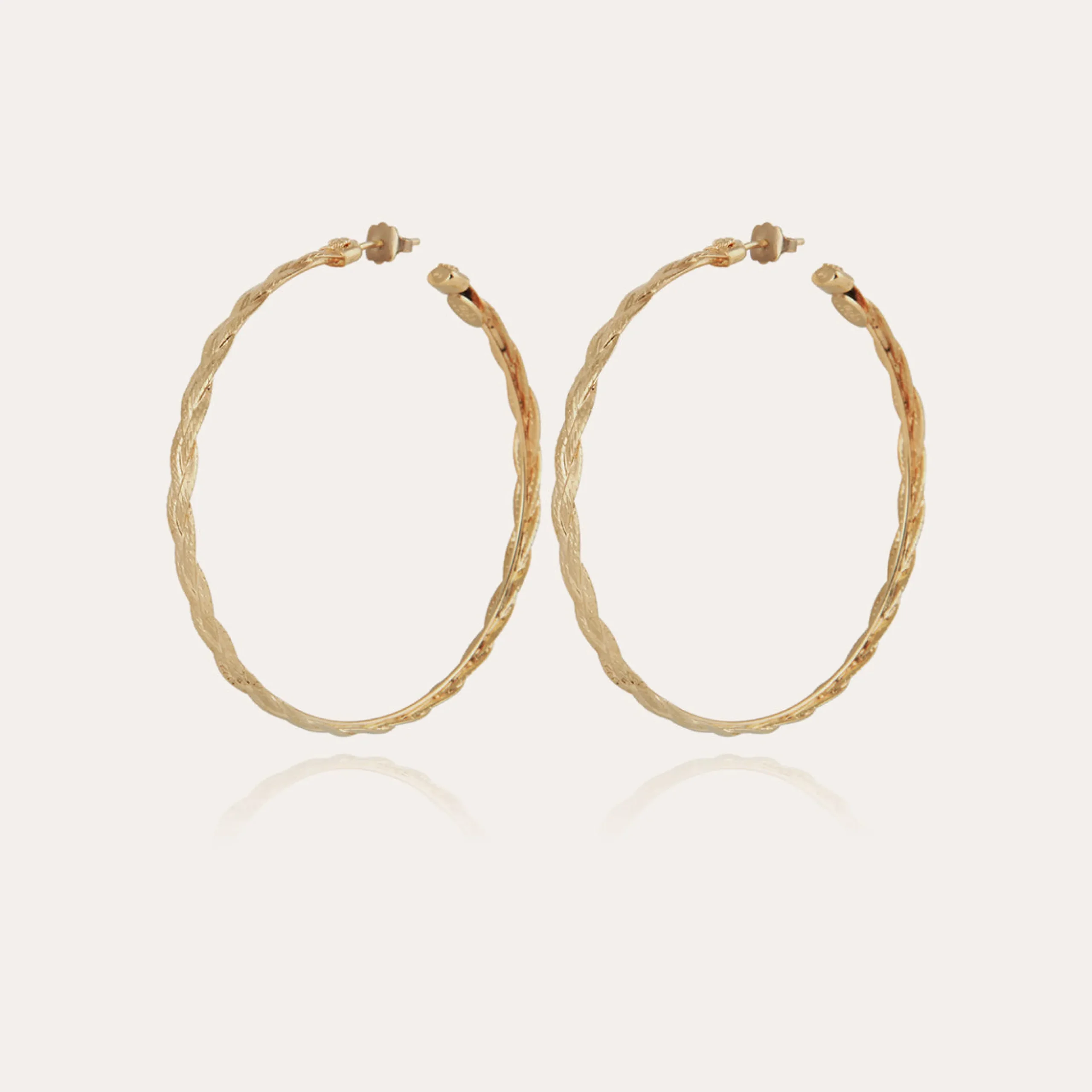 Boucles d'oreilles créoles Tresse moyen modèle