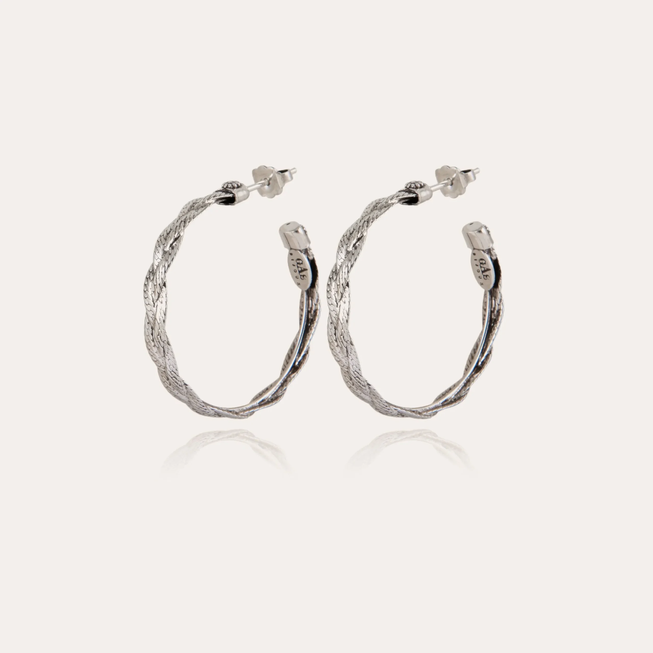 Boucles d'oreilles créoles Tresse petit modèle