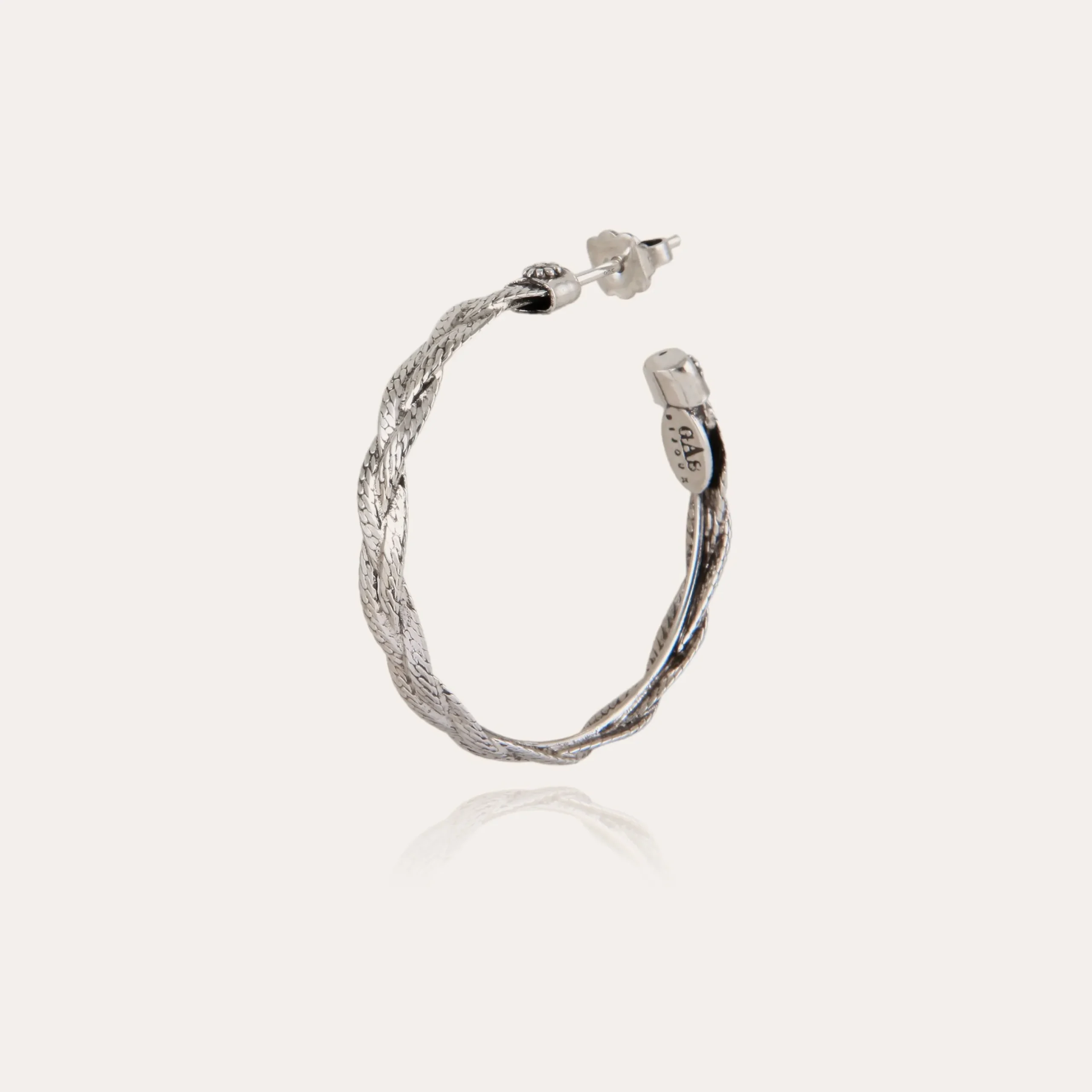 Boucles d'oreilles créoles Tresse petit modèle