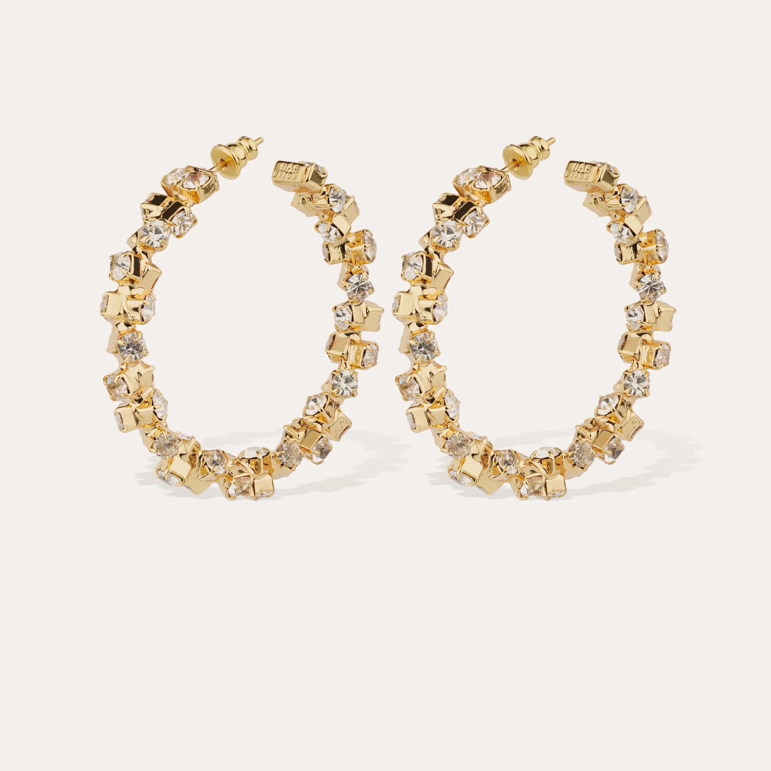 Boucles d'oreilles créoles Trévise strass