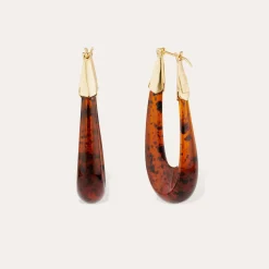 Boucles d'oreilles Écume acétate - Écaille