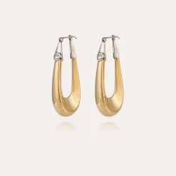 Boucles d'oreilles Écume grand modèle bicolore