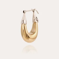 Boucles d'oreilles Écume petit modèle bicolore