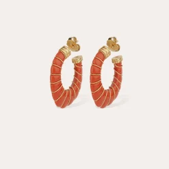 Boucles d'oreilles Cyclade petit modèle - Corail