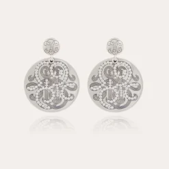 Boucles d'oreilles Diva strass grand modèle