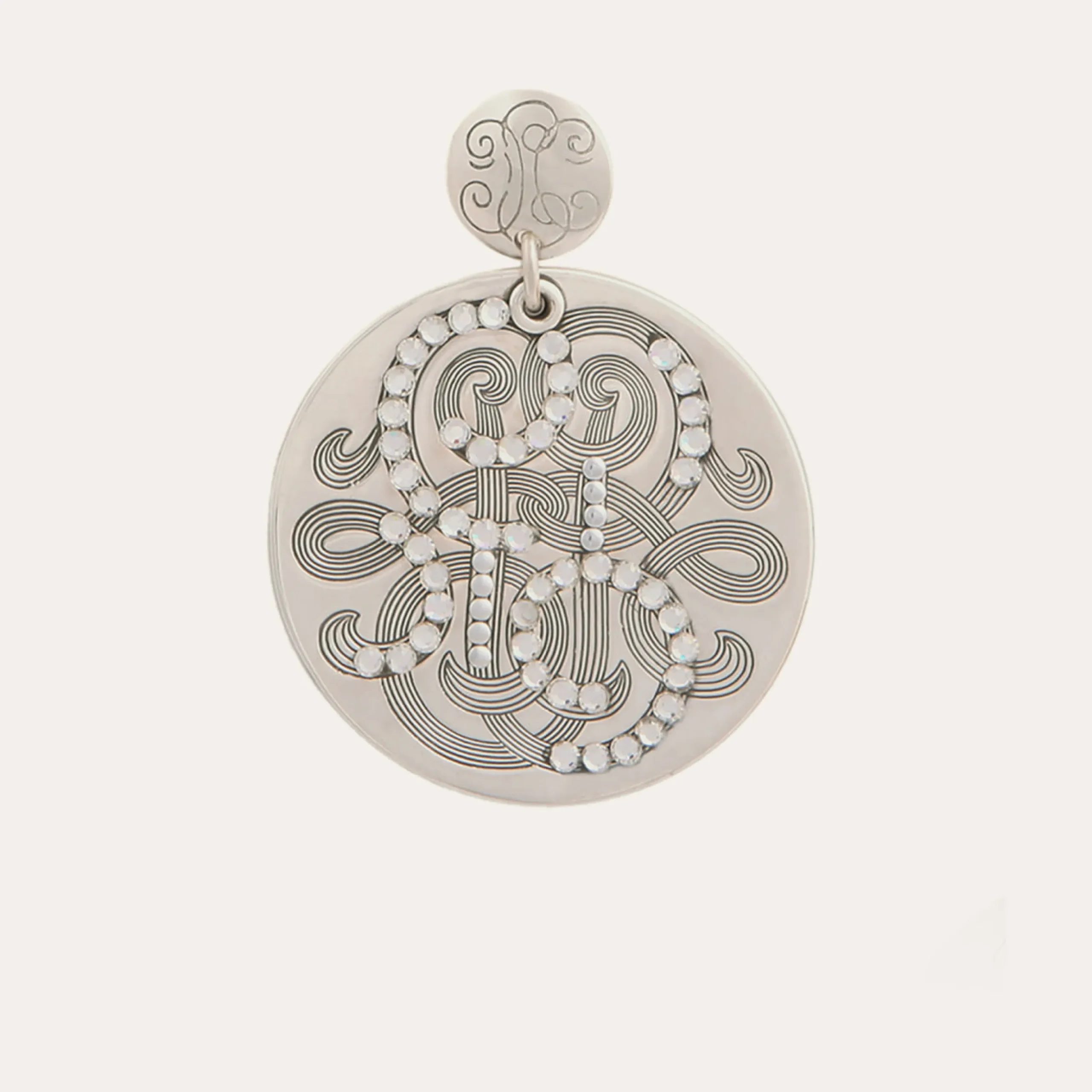 Boucles d'oreilles Diva strass grand modèle