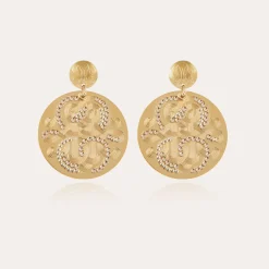 Boucles d'oreilles Diva strass grand modèle