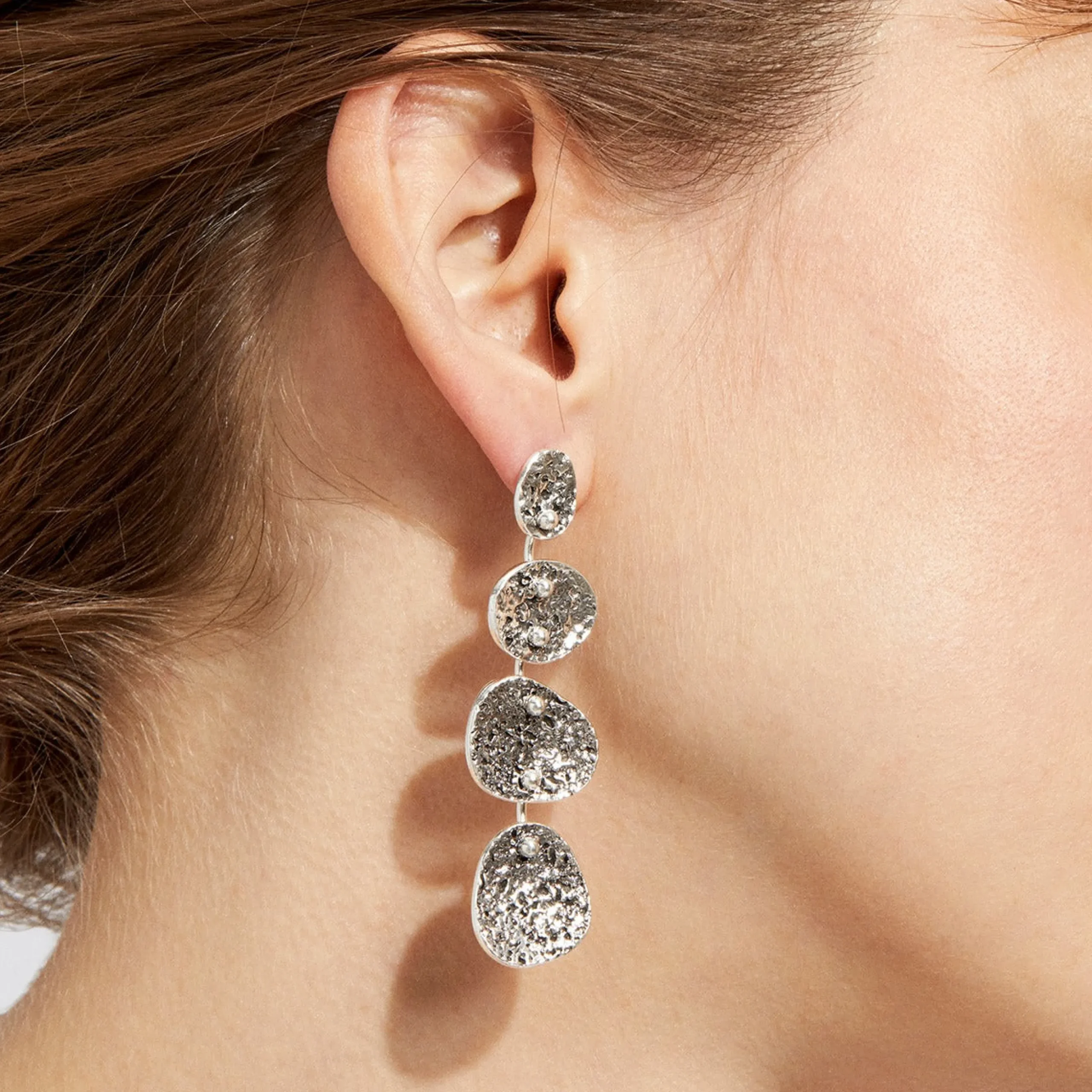 Boucles d'oreilles Eclipse 4 rangs