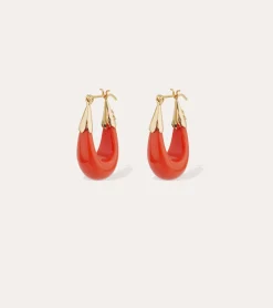 Boucles d'oreilles Ecume petit modèle - Corail