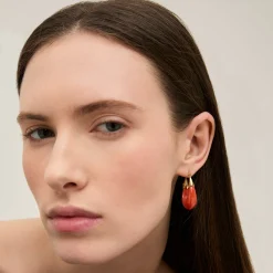 Boucles d'oreilles Ecume petit modèle - Corail