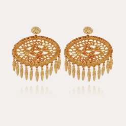 Boucles d'oreilles Fanfan raphia