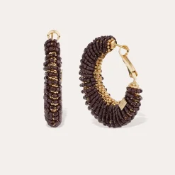 Boucles d'oreilles Izzia grand modèle - Chocolat