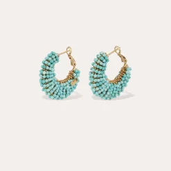 Boucles d'oreilles Izzia petit modèle - Turquoise
