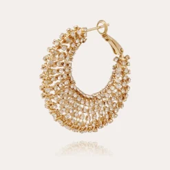 Boucles d'oreilles Izzia strass grand modèle