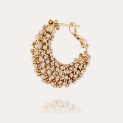 Boucles d'oreilles Izzia strass petit modèle