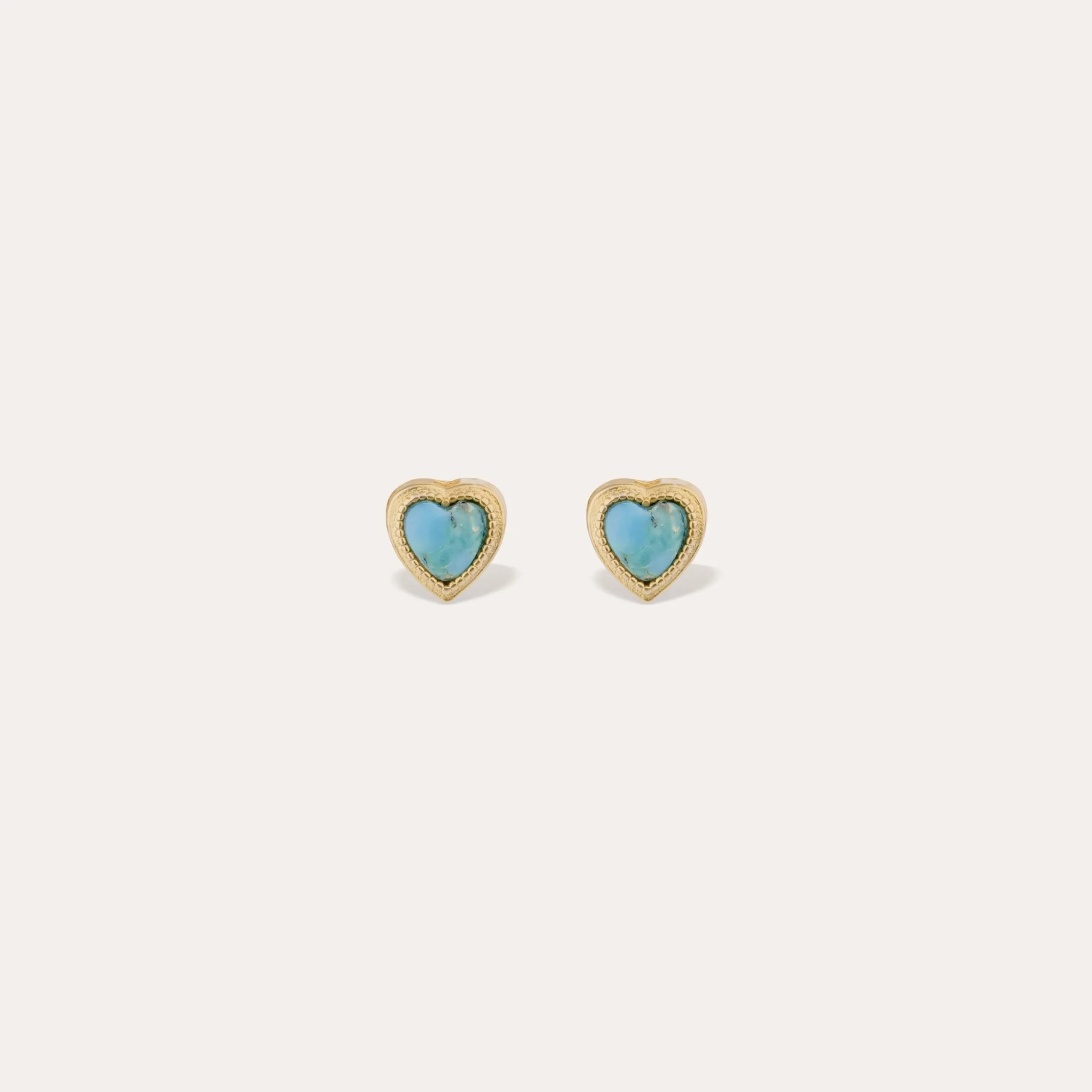 Boucles d'oreilles puce Amore - Turquoise