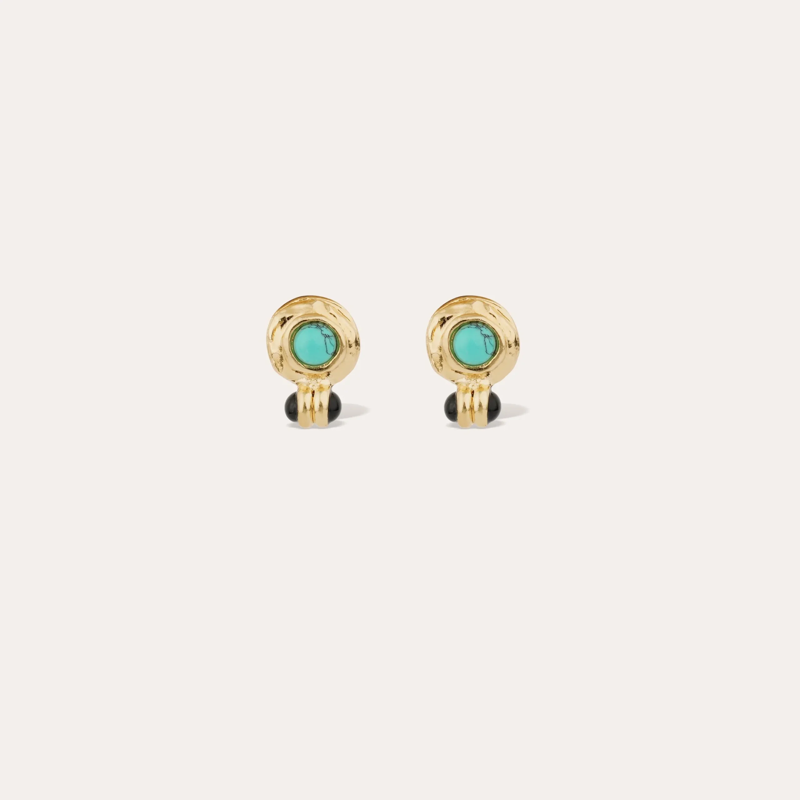 Boucles d'oreilles puces Amarante mini - Turquoise