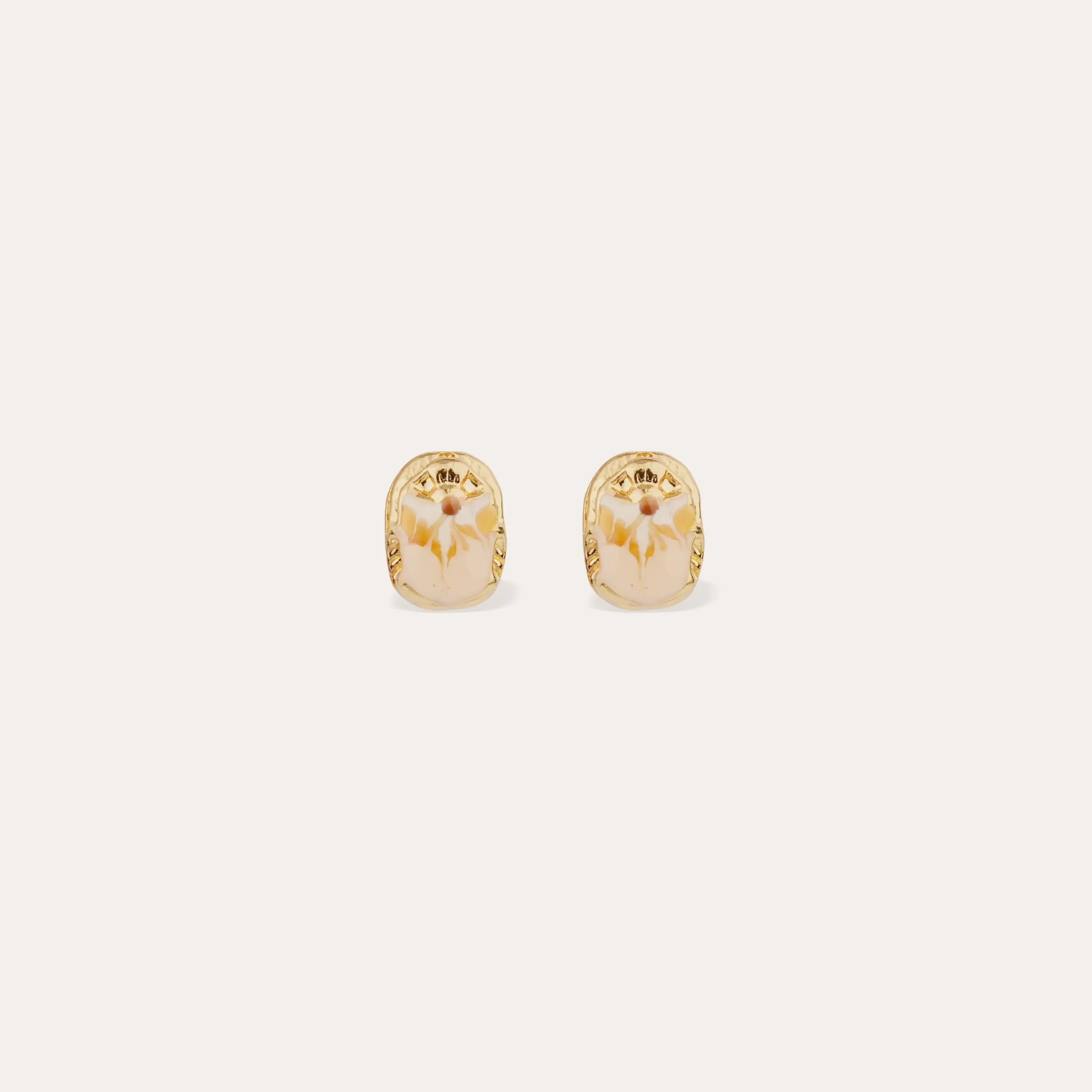 Boucles d'oreilles puce Scaramouche émail
