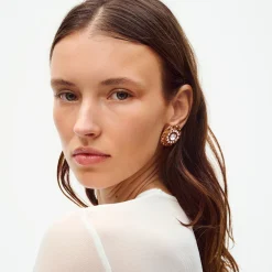 Boucles d'oreilles puces Léonie strass