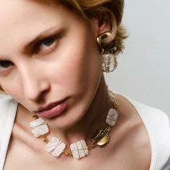 Boucles d'oreilles Rainbow Square - Cristal de roche