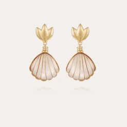 Boucles d'oreilles Sanibel - Nacre blanche