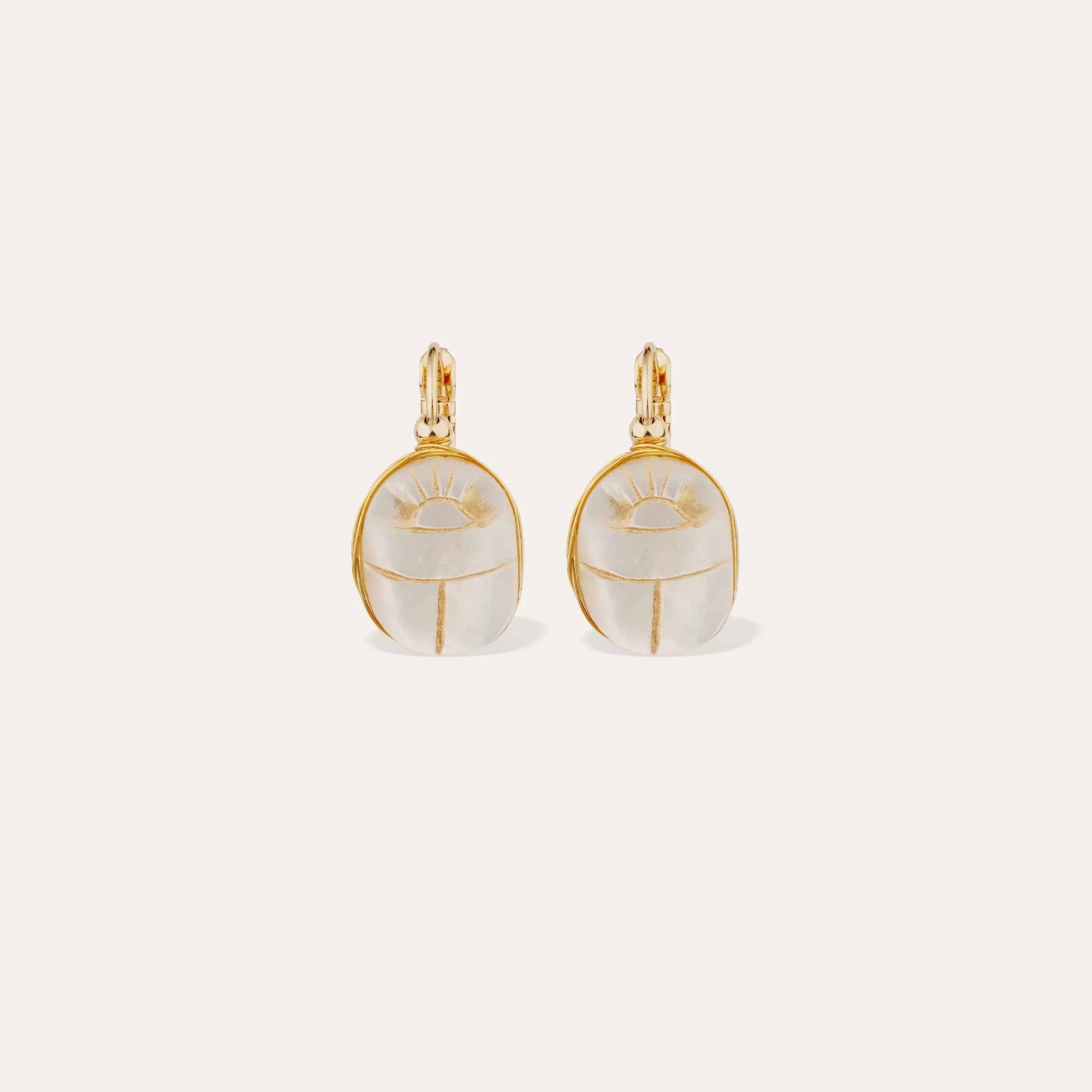 Boucles d'oreilles Scaramouche - Nacre blanche