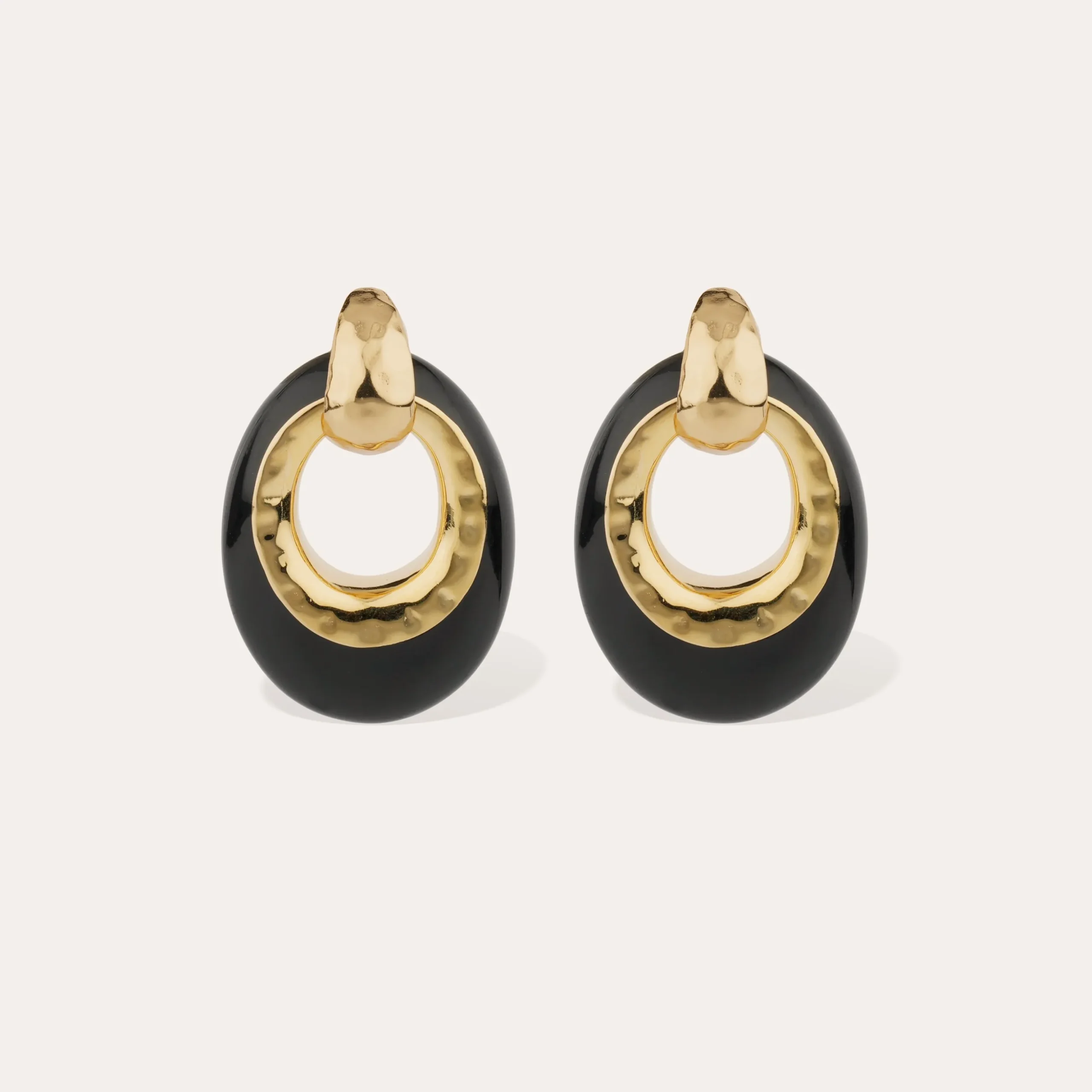 Boucles d'oreilles Selva petit modèle - Noir