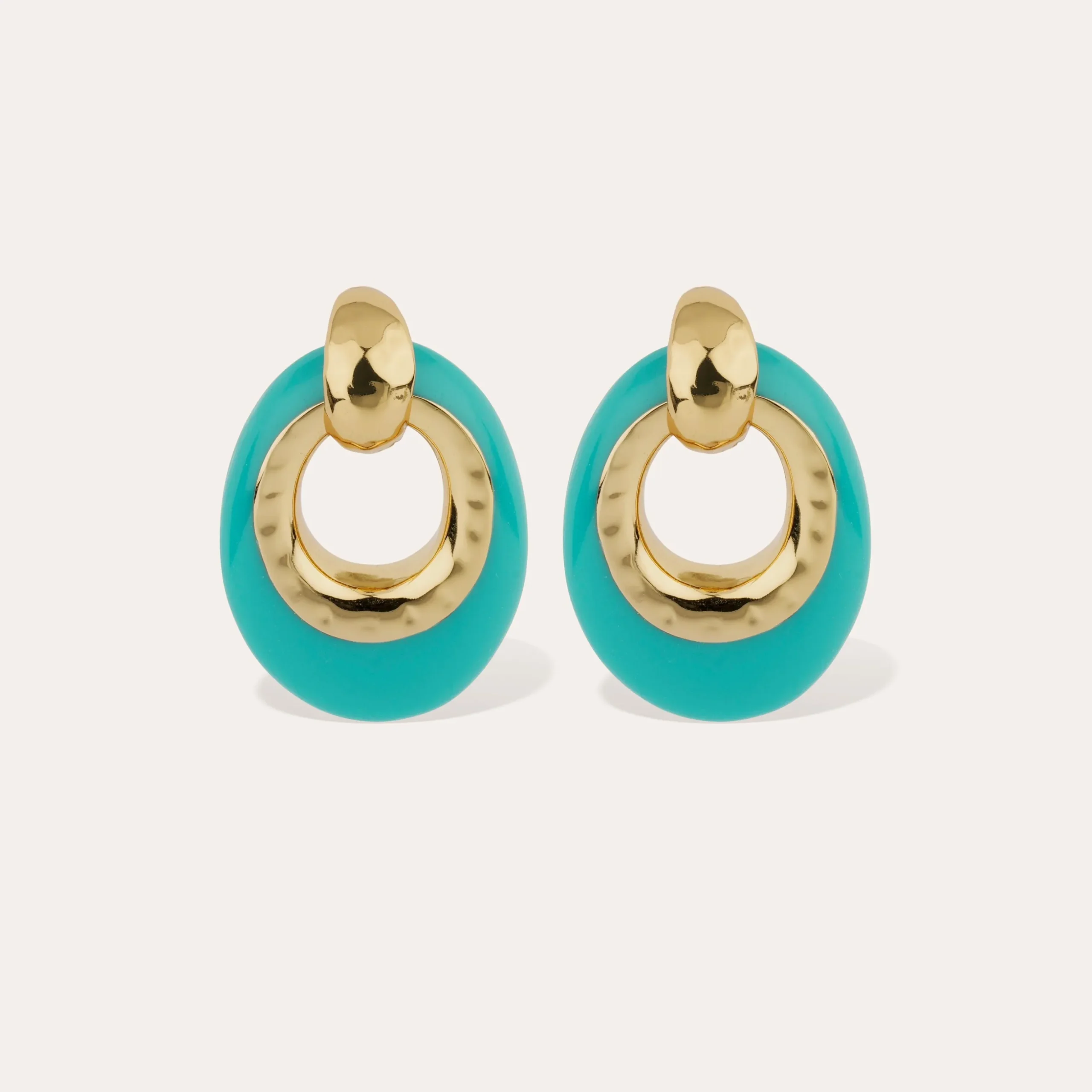 Boucles d'oreilles Selva petit modèle acetate - Bleu