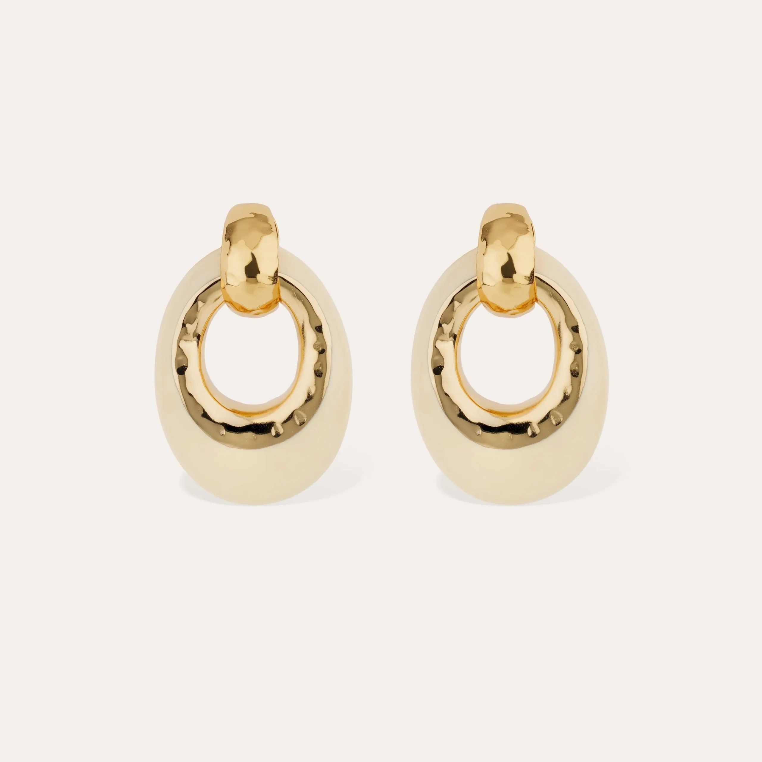 Boucles d'oreilles Selva petit modèle acétate - Ivoire